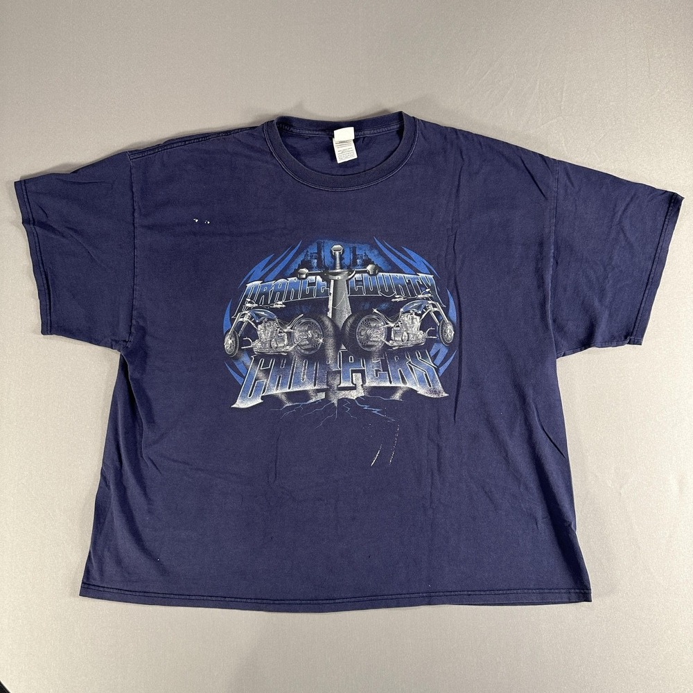 Orange County Choppers Shirt Mens 3XL Blue Delta Biker Motorcycle Graphic Tee